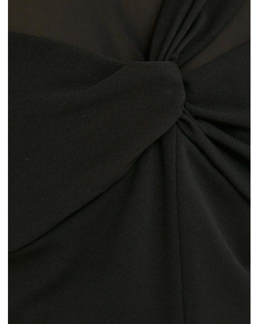 DKNY Black Knot-Detail Long-Sleeve Mini Dress