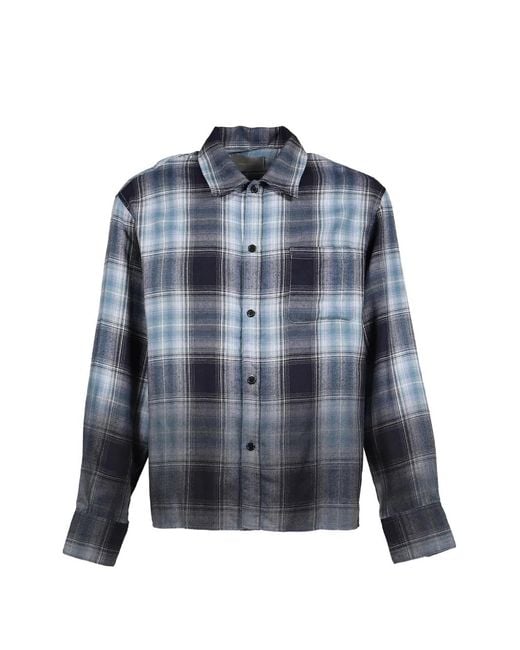 CEDARWOOD Blue Dusk Check Flannel Shirt for men