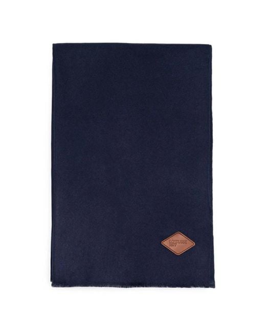 Lottusse Blue Logo-Patch Scarf for men