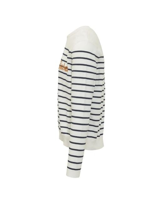DSquared² White Striped Knit Sweater for men