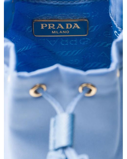 Prada Blue Mini Icon Re-Nylon Keychain Charm