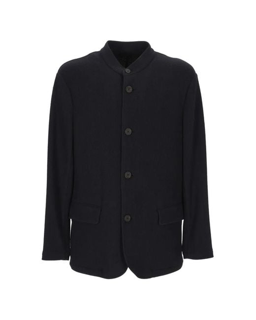 Emporio Armani Blue Single-Breasted Blazer for men