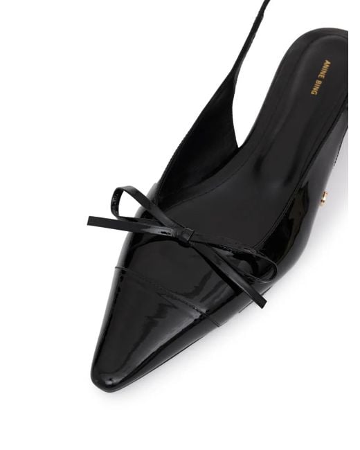Anine Bing Black Zoey Slingback Pumps