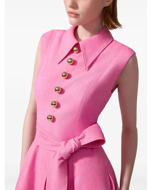 Carolina Herrera ベルテッド ドレス Pink