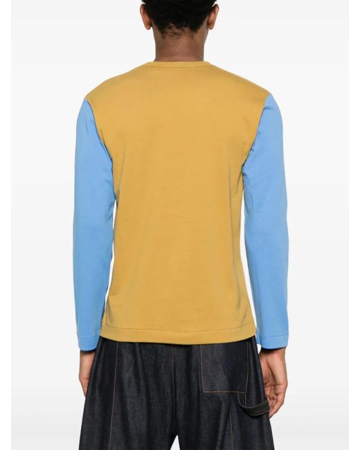COMME DES GARÇONS PLAY Yellow Mini Heart-Patch T-Shirt
