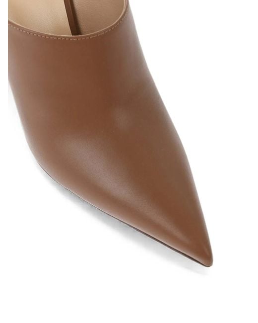 Francesco Russo Brown Pointed-Toe Stiletto Mules