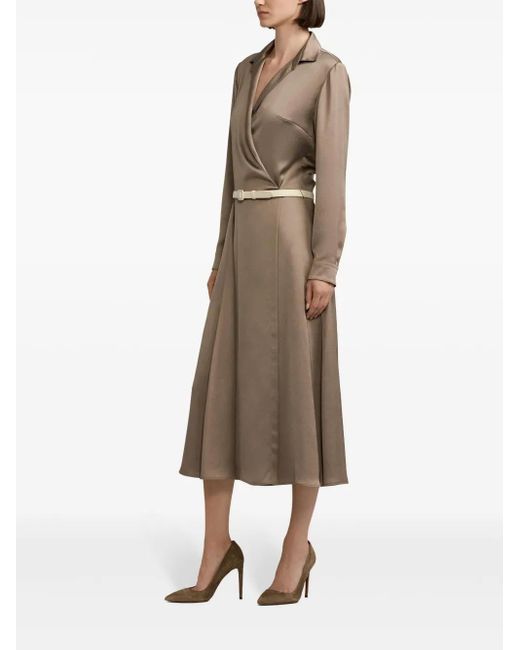 Ralph Lauren Natural Washed Charmeuse Shirt Dress