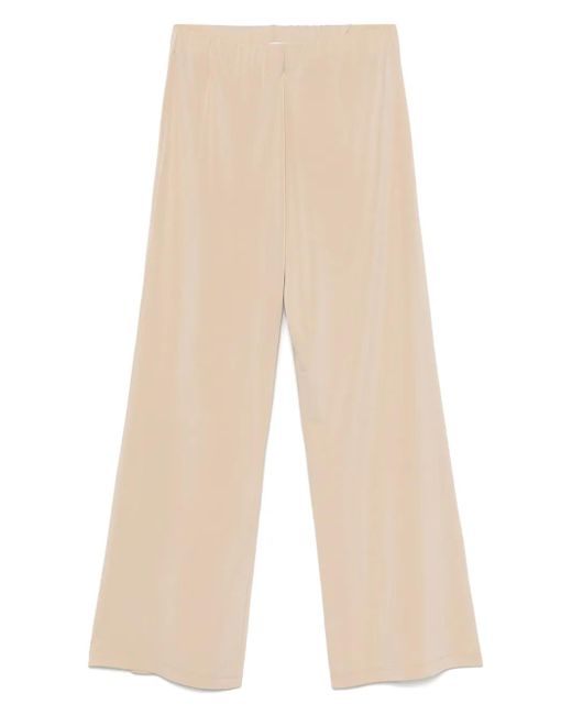 Le Tricot Perugia Natural Elasticated-Waistband Trousers