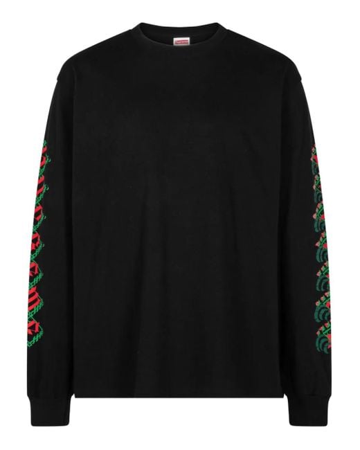 Supreme Black Strawberries T-Shirt for men