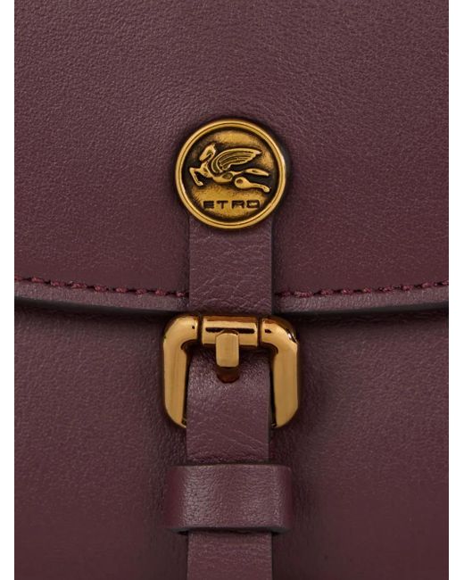 Etro Purple Pegasus Buckle Wallet