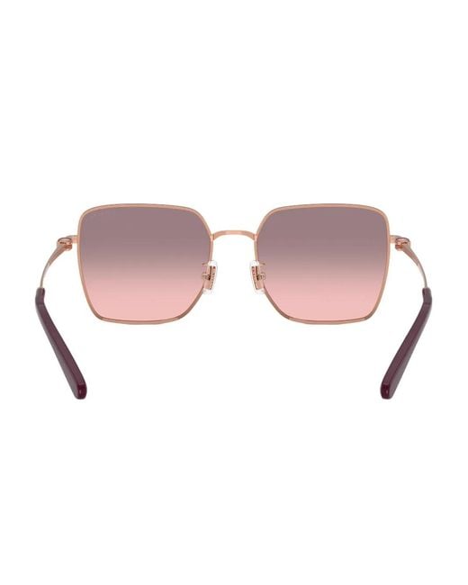 COACH Pink Rose- Square Sunglasses