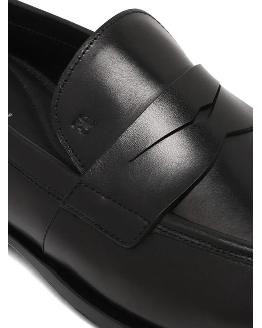 Fabi Black Mocassins British À Entaille Penny Et Bout En Amande for men
