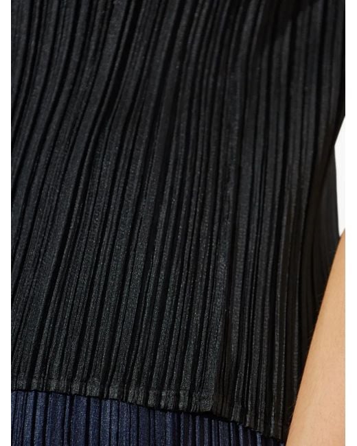 Pleats Please Issey Miyake Black Pleated Top