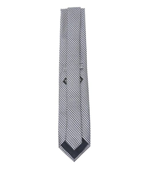 Tom Ford White Patterned Tie for men