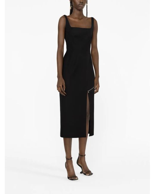 McQueen Black Sophisticated Convertible Panel Sheath Dress