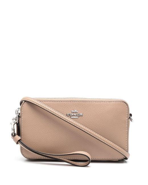 COACH Kira Leather Crossbody Bag in Natural Lyst UK