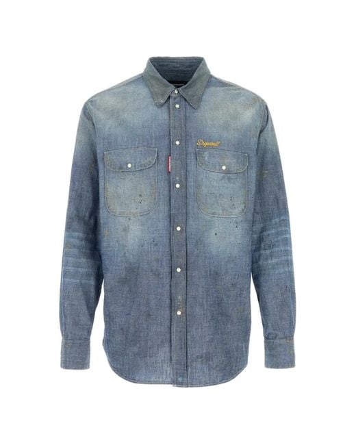 DSquared² Blue Dsquared Denim Shirt for men