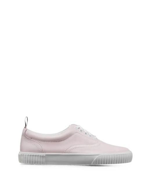 Thom Browne White Heritage Padded Leather Sneakers