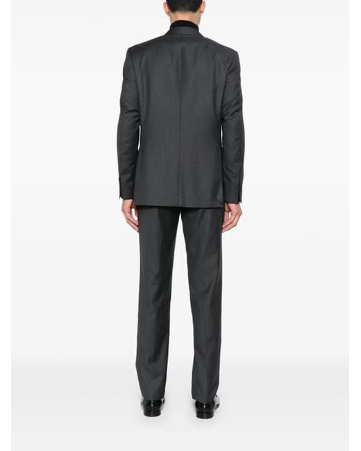 Canali Black Single-Breasted Suit for men
