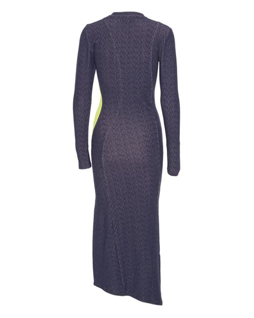 Henrik Vibskov Blue Colour-Block Midi Dress