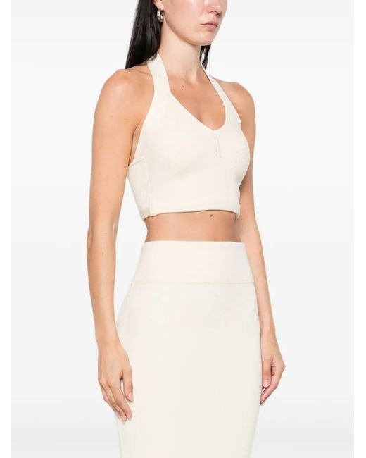 Wardrobe NYC Natural Cotton Halterneck Top