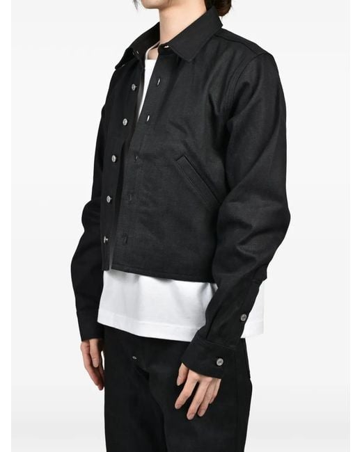 Rivet & Hide Cropped Truckerjack in het Black voor heren