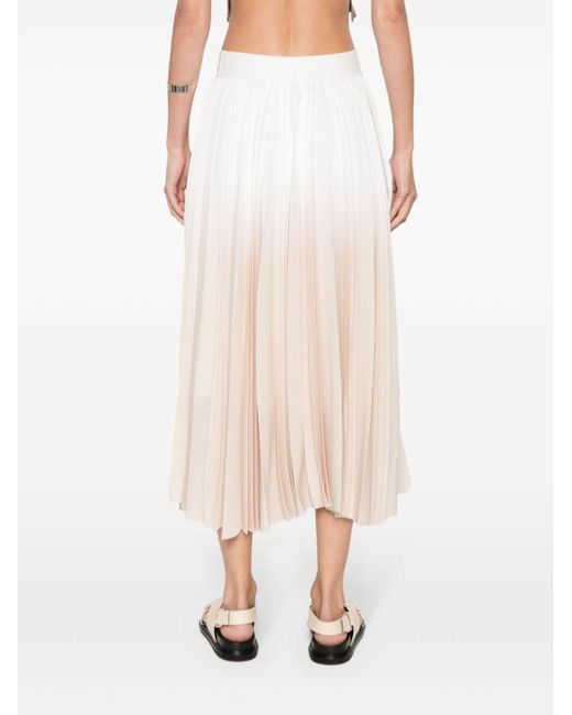 Peserico Pink Ombré-effect Pleated Skirt