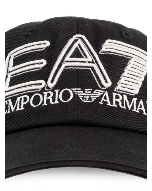 EA7 Black Baseball Cap