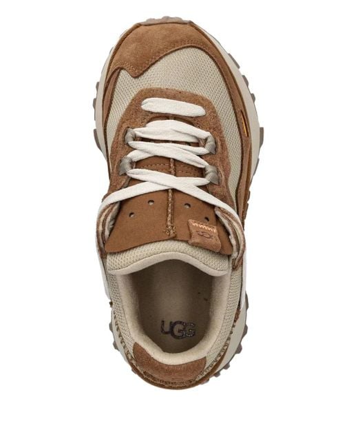 Ugg Brown Retrofi Suede-Panelled Running Sneakers