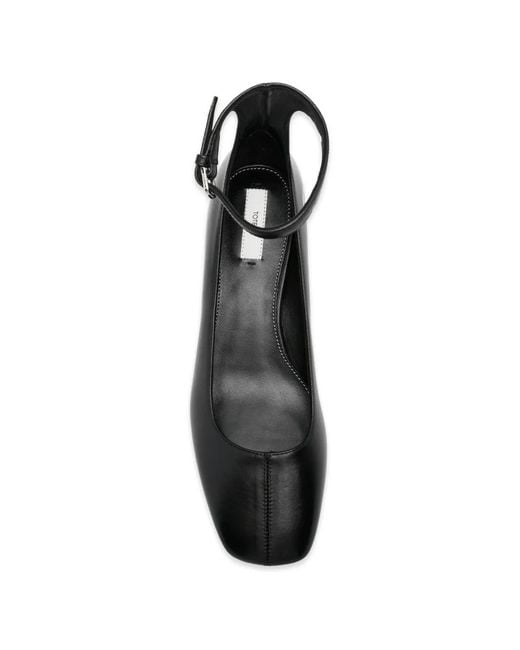 Totême  Black Square-Toe Nappa Pumps