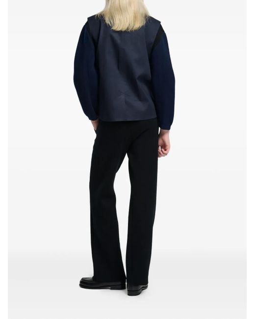 Barrie Blue Button-Fastening Pocket Rain Jacket
