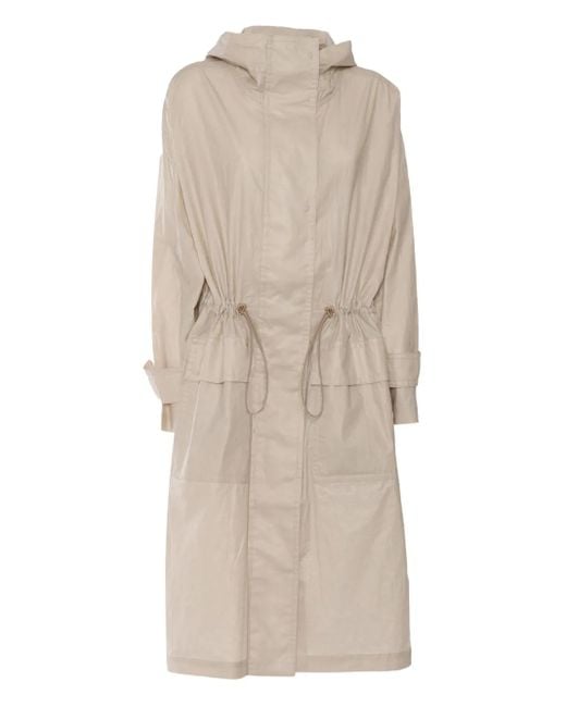 Fay Natural Hooded Drawstring Parka