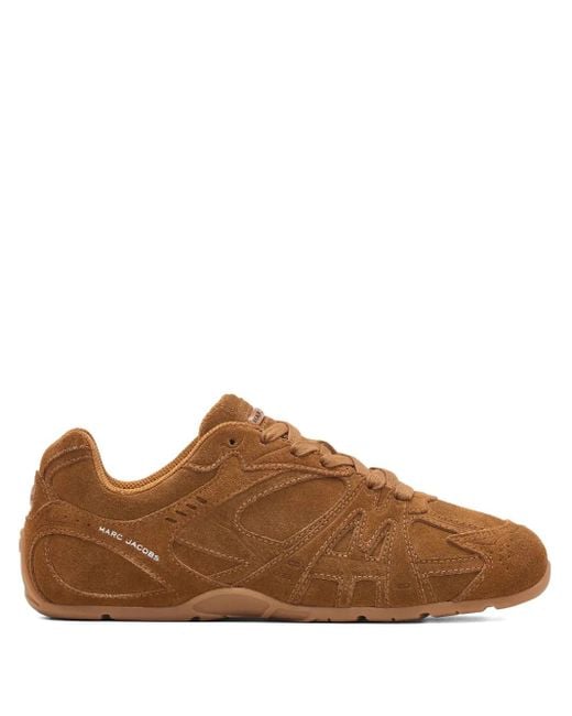 Marc Jacobs Brown Lace-Up Panelled Sneakers
