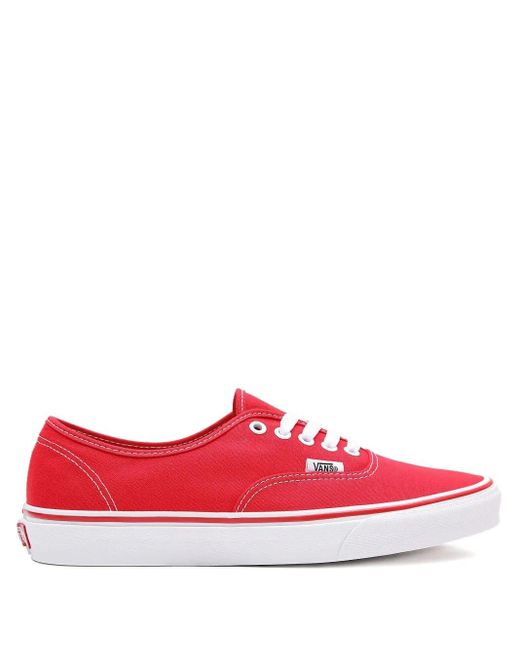 Vans Authentic Slim Sneakers in het Red voor heren