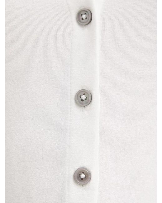 Marc O' Polo White Button-Up Short-Sleeve T-Shirt