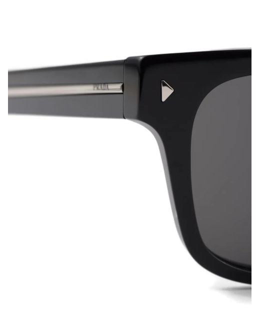 Occhiali Da Sole Squadrati Con Applicazione Metallica di Prada in Gray da Uomo