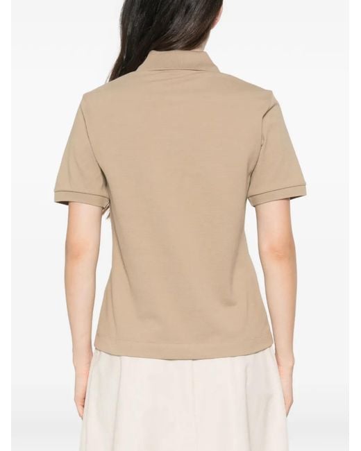 Moncler Natural Logo-Patch Polo Top