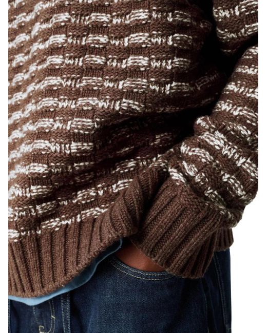 Axel Arigato Brown Sonar Striped Sweater for men