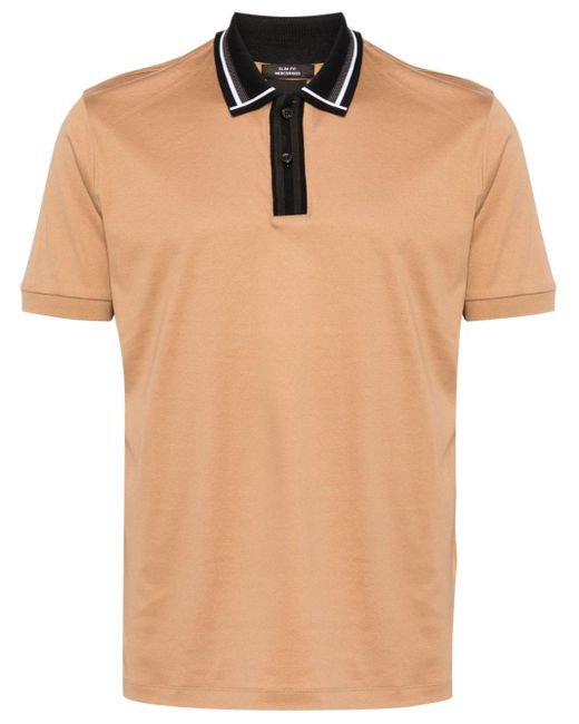 Boss Natural Short-sleeve Cotton Polo Shirt for men