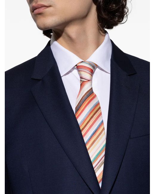 Paul Smith Gestreifte Krawatte in White für Herren