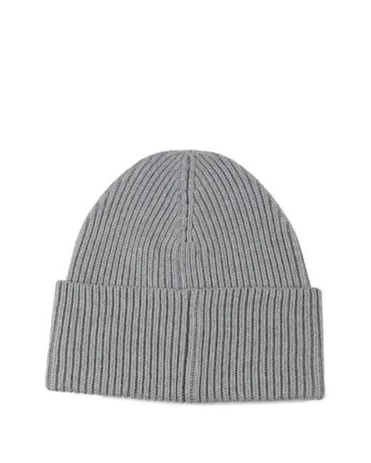 Rag & Bone Gray Ribbed Beanie Hat