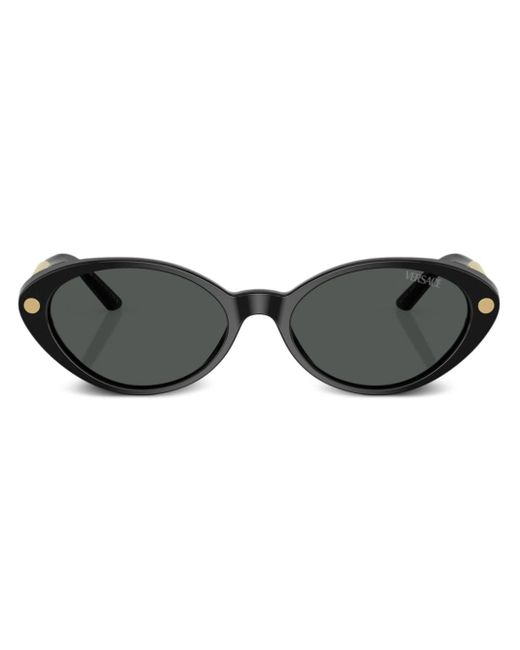 Versace Black Greca-detail Cat Eye-frame Sunglasses