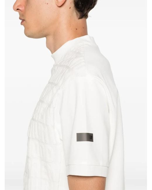 Pmds White Branding Textured Short-Sleeve T-Shirt for men