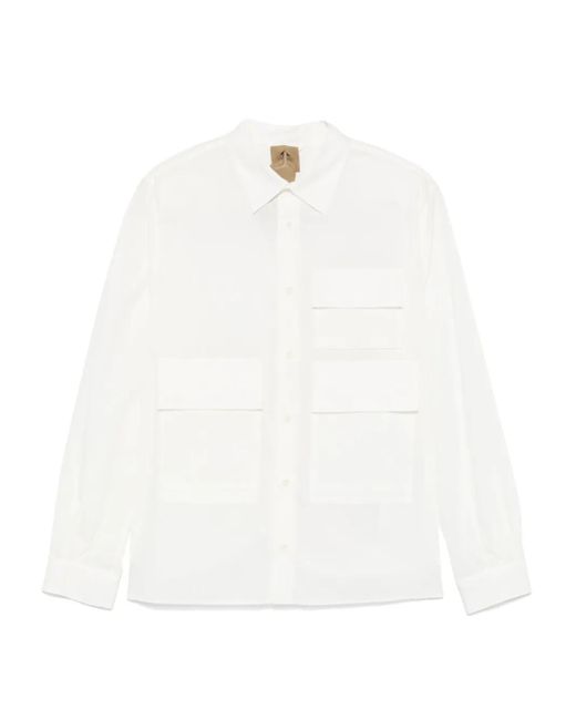 Camicia A Maniche Lunghe di C P Company in White da Uomo