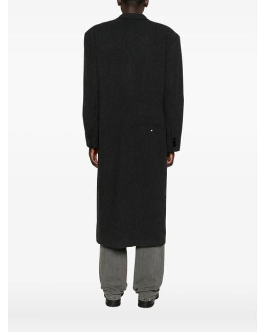 Magliano Black Double-Breasted Wool Coat
