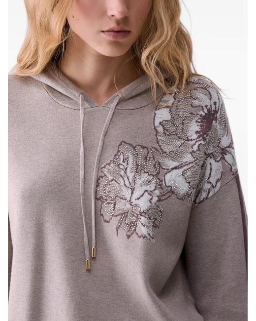 Liu Jo White Jacquard Hoodie