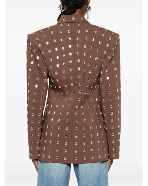 GIUSEPPE DI MORABITO Brown Crystal-Embellished Blazer