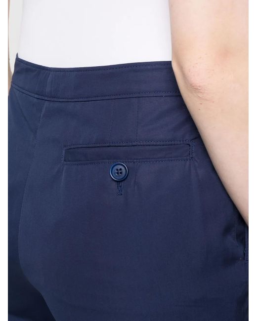Aspesi Blue Cropped Flared Trousers