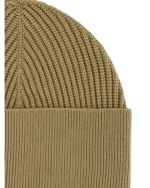 Studio Nicholson Green Ribbed Beanie for men
