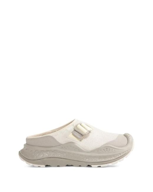 Hoka One One White Ora Primo Ext Buckle-Fastening Sneakers for men